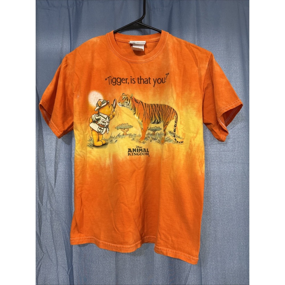 VTG Disney Parks Animal Kingdom Tigger is that you? Winnie Pooh Shirt Youth Med